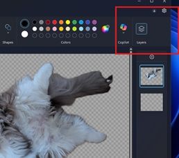 Microsoft Paint screenshot highlighting the new layers feature