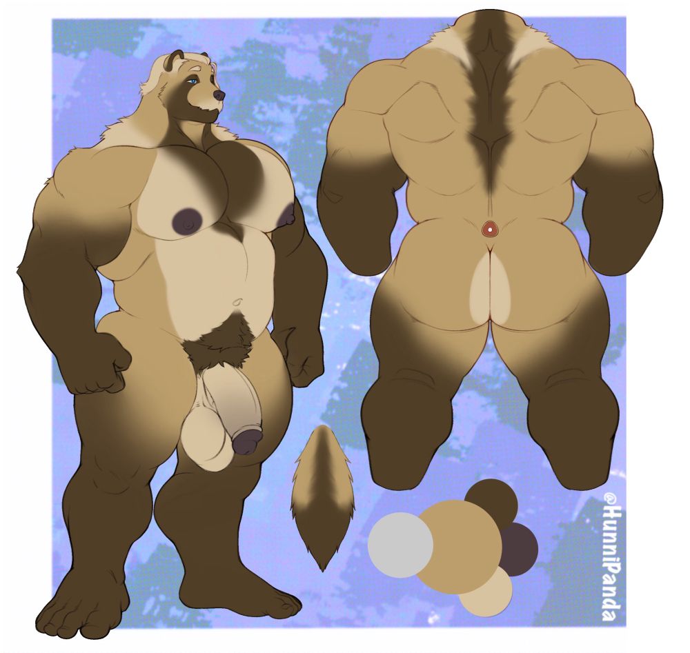 Naked large tanuki daddy