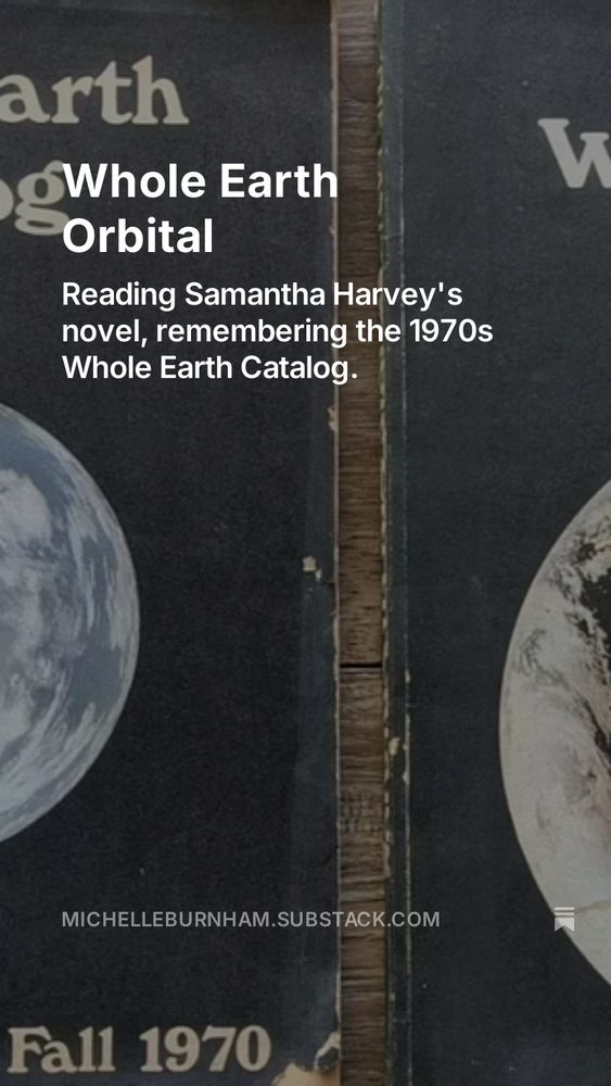 Cover images from 2970s editions of the Whole Earth Catalog.