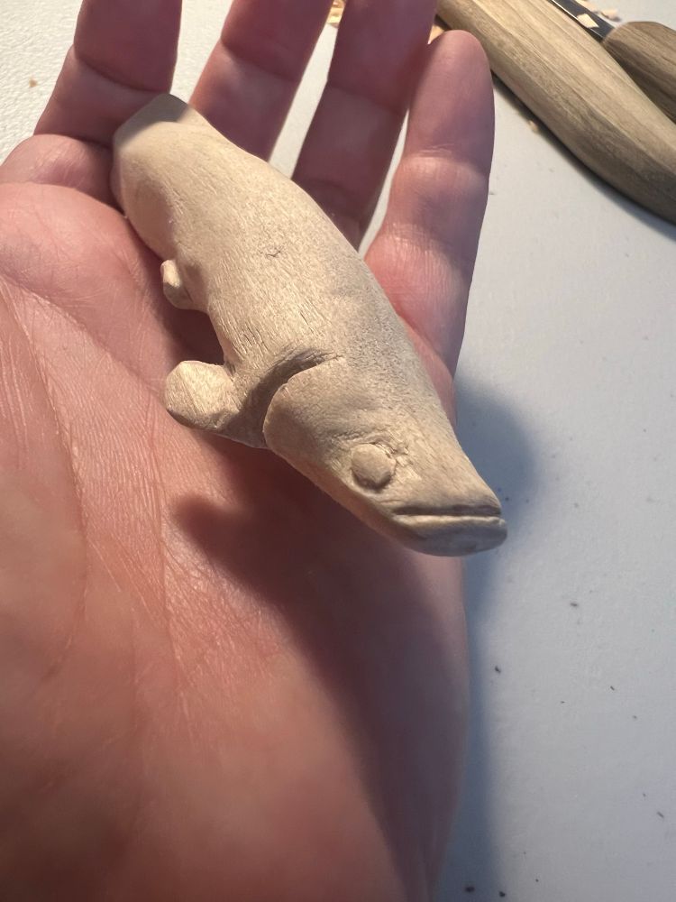 Woodcarving of an arapaima