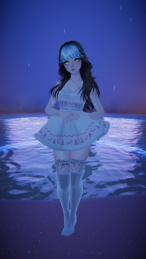 Image of a vrchat avatar, Christmas themed!