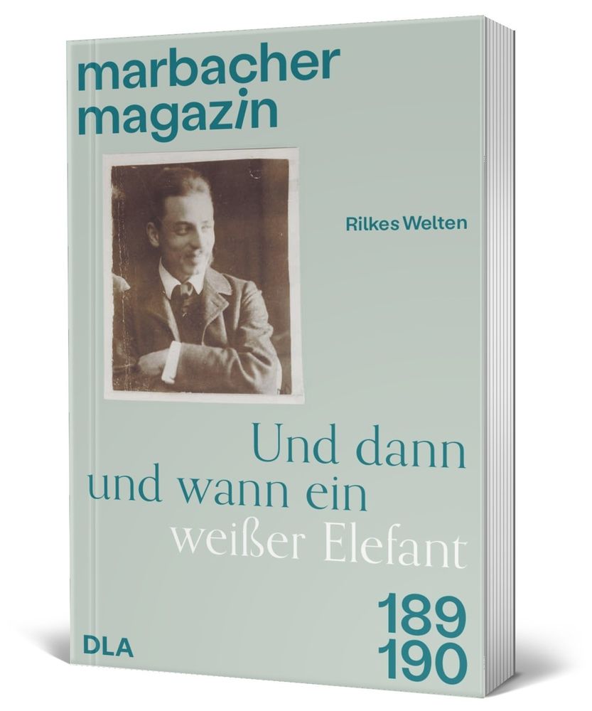 Cover des neuen Marbacher Magazins MM 189.190 | Und dann und wann ein weißer Elefant. Rilkes Welten.