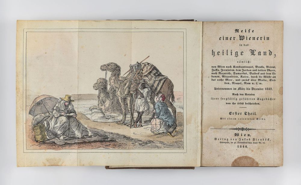 Ida Pfeiffer: Reise einer Wienerin in das heilige Land. Wien 1844. Bd. 1. Foto: DLA Marbach (Anja Bleeser).