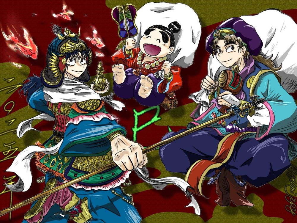 七福神パロディで
小平太は毘沙門天、しんベヱは布袋尊、竹谷は大黒天……
