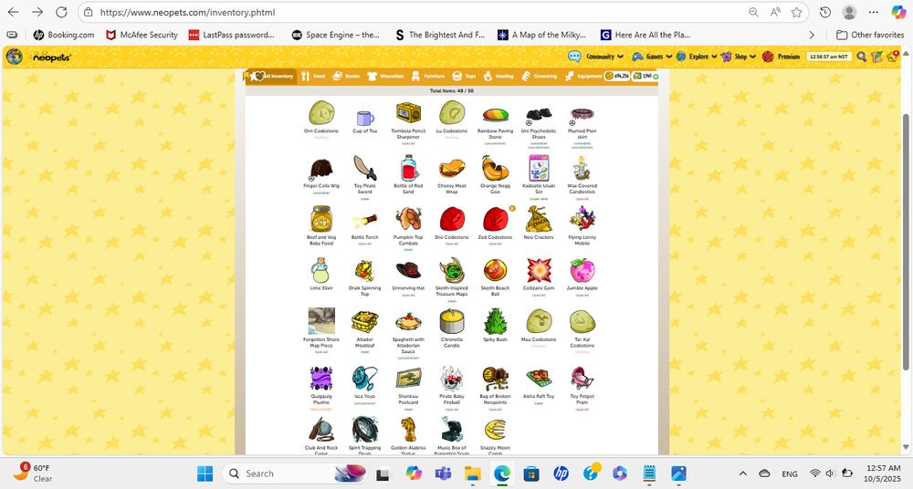 yeah, i got a fair amount of codestones, ey? But mostly cheap, freebie-gotten items, from yeah, freebies who normally give out cheap stuff, cuz they are free freebies! Ah-duh!