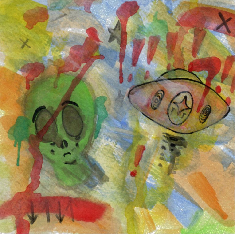 abstract alien art for suedegod's new single "Autonomy"