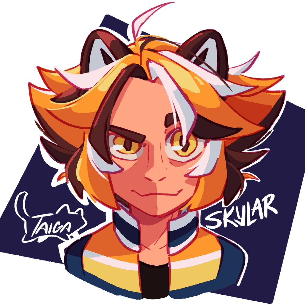 Headshot of my OC Skylar smiling 