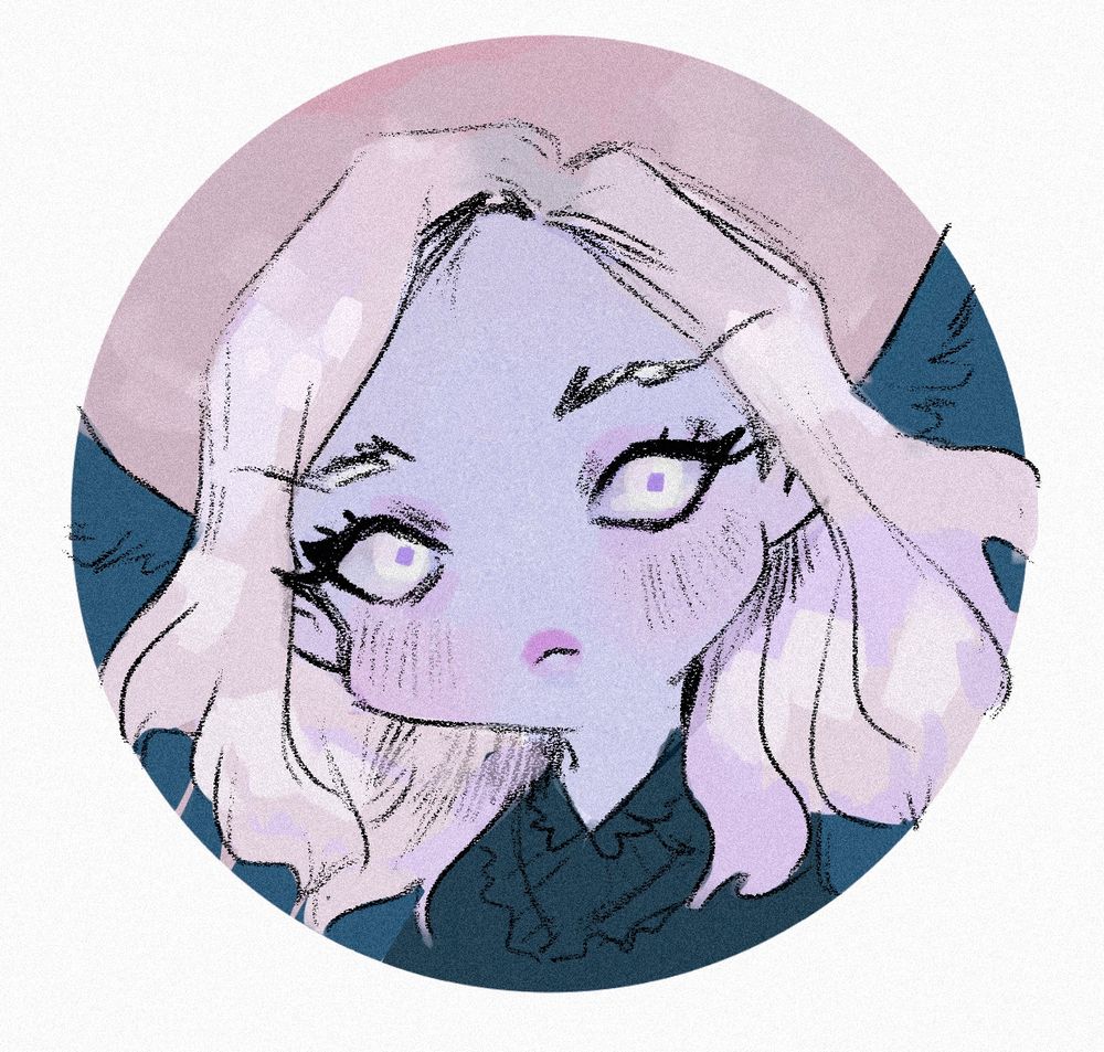 Retrato del mismo personaje por la artista Eicinic en Twitter (no sé si tiene arroba aquí)