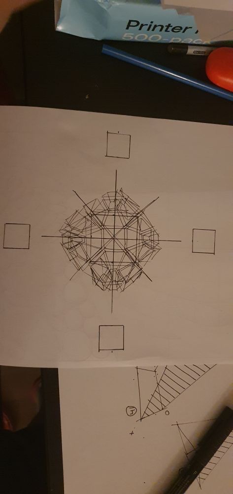 Ejercicio en el que se supone que debe haber cajas rotadas, pero parece un poco un destrozo sin sentido