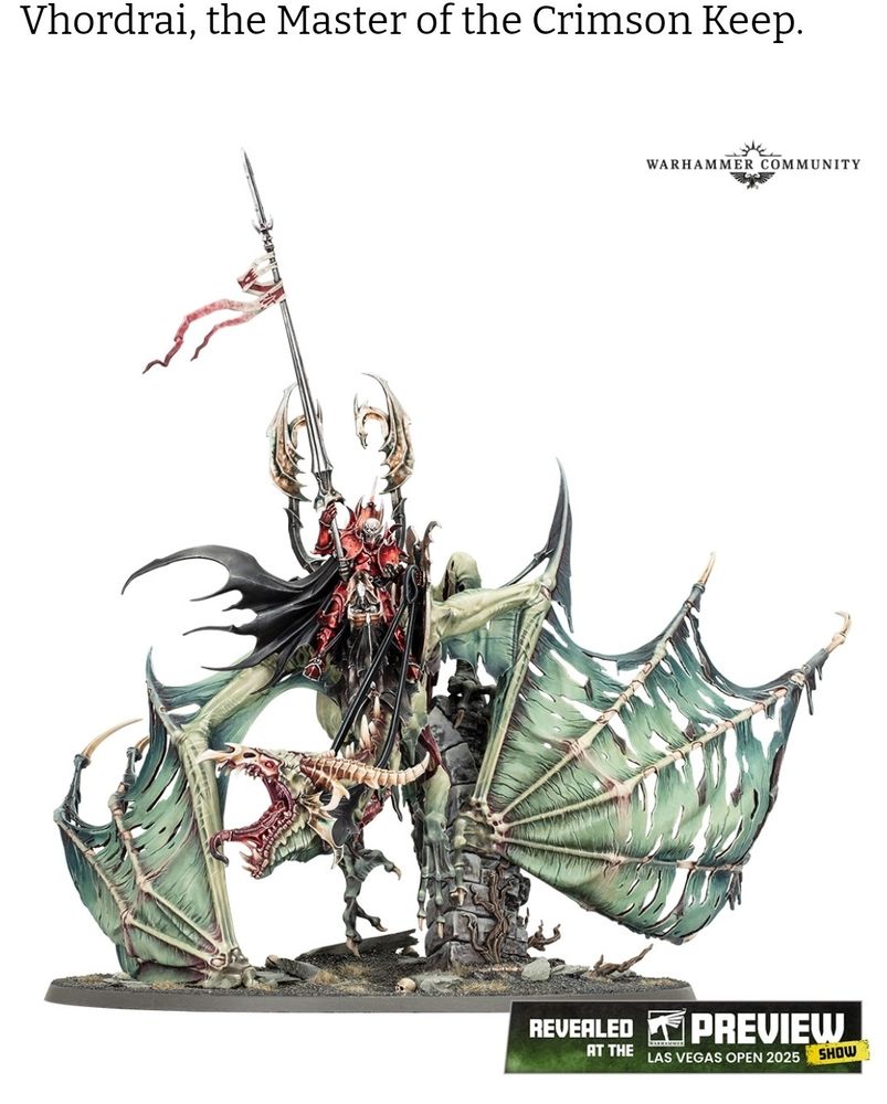 Warhammer Vampire on Zombie Dragon miniature 