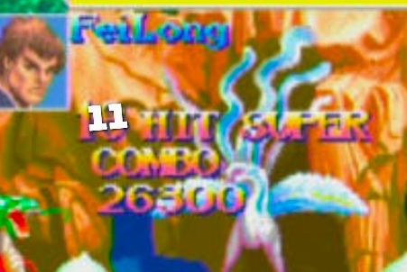 Screenshot of streetfighter that reads 11 hit super combo