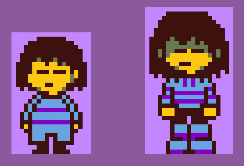 Fanmade sprites of Frisk from Undertale