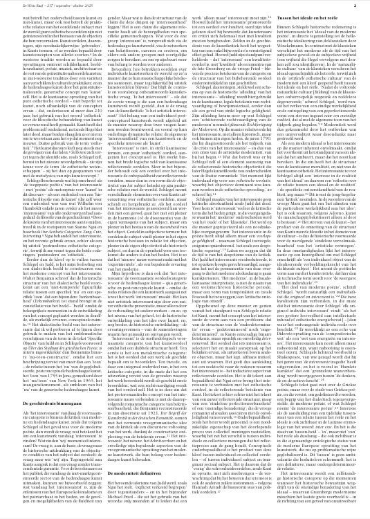 Een pagina uit De Witte Raaf. Het enige wat de vier kolommen onverstoorbaar doorlopende tekst onderbreekt, zijn drie magere tussentitels.