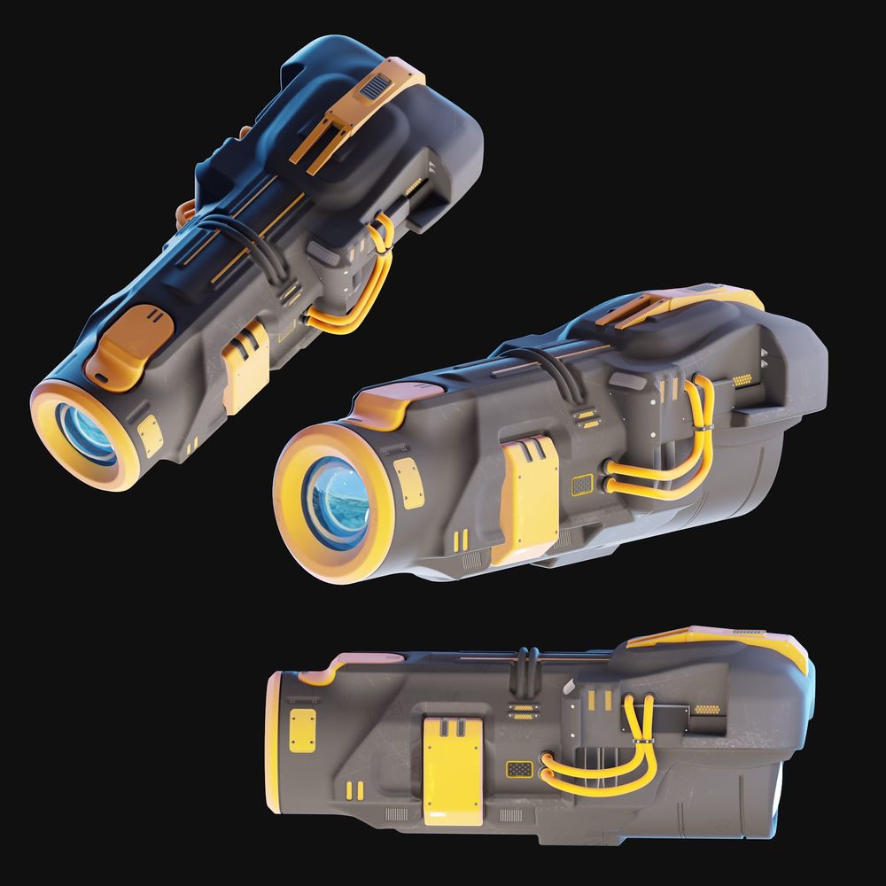 3D render of a scope device