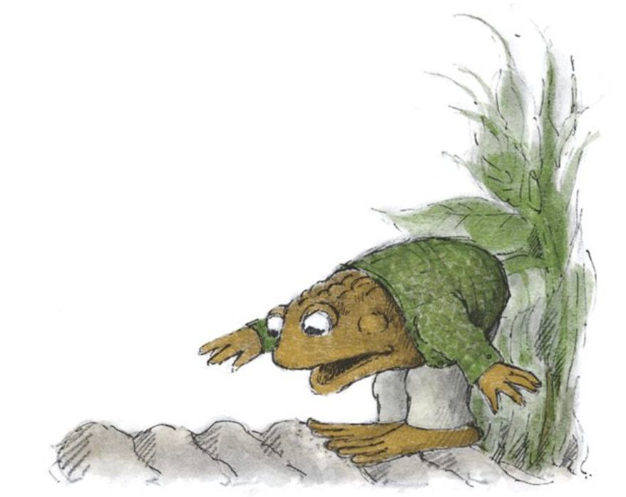 Toad talks to his seeds, trying to get them to grow.

From "The Garden"
In *Frog and Toad Together*