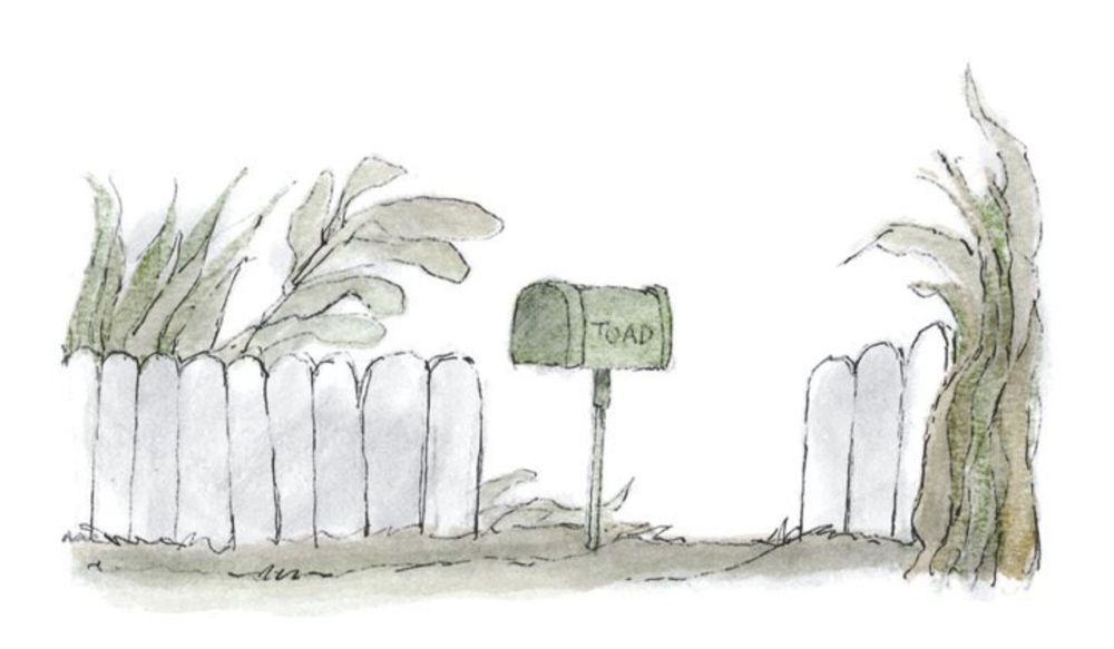 Toad's mailbox awaits...something.

From "The Letter"
In *Frog and Toad Are Friends*