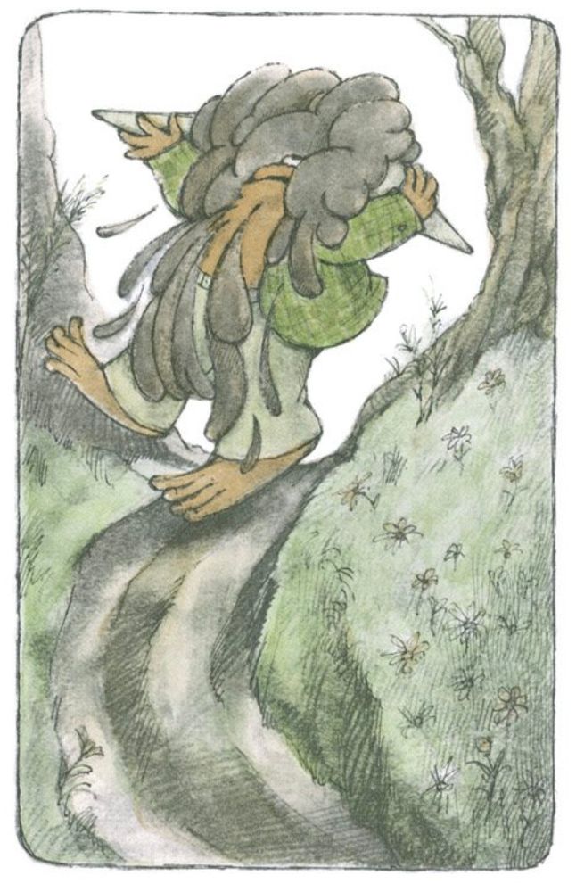 Toad stumbles along, draped in melting despair—his ice cream now more curse than treat. From 