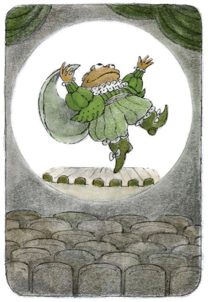 Toad dances on the stage, a marvelous performer.

From "The Dream"
In *Frog and Toad Together*