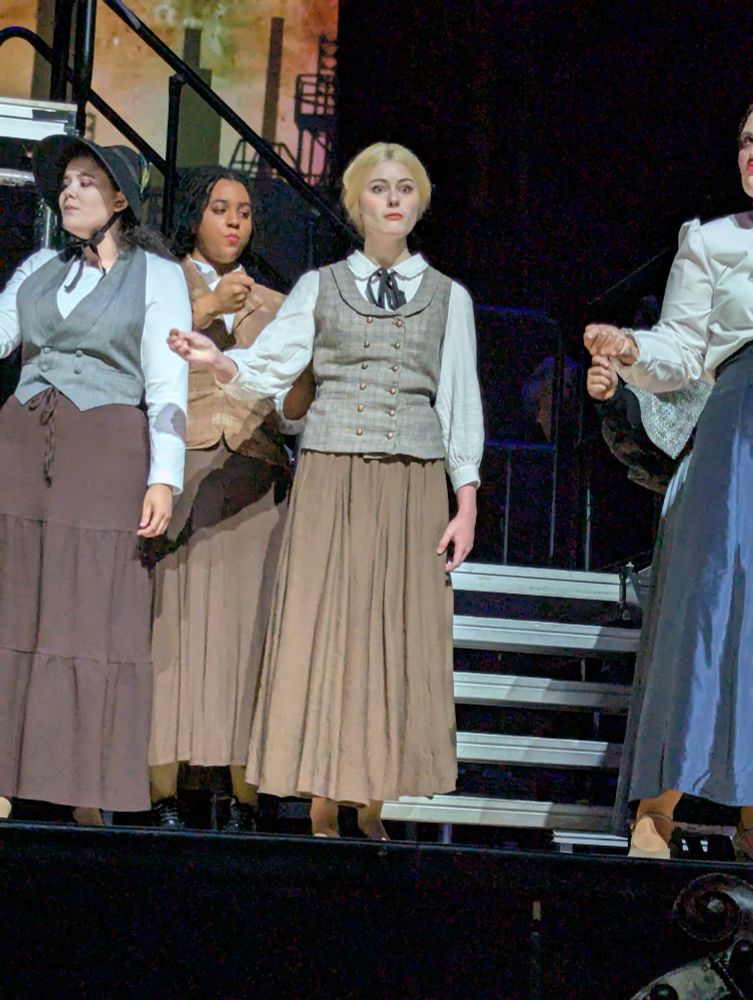 Piper put on a wig and her real everyday clothes to become a Victorian in London