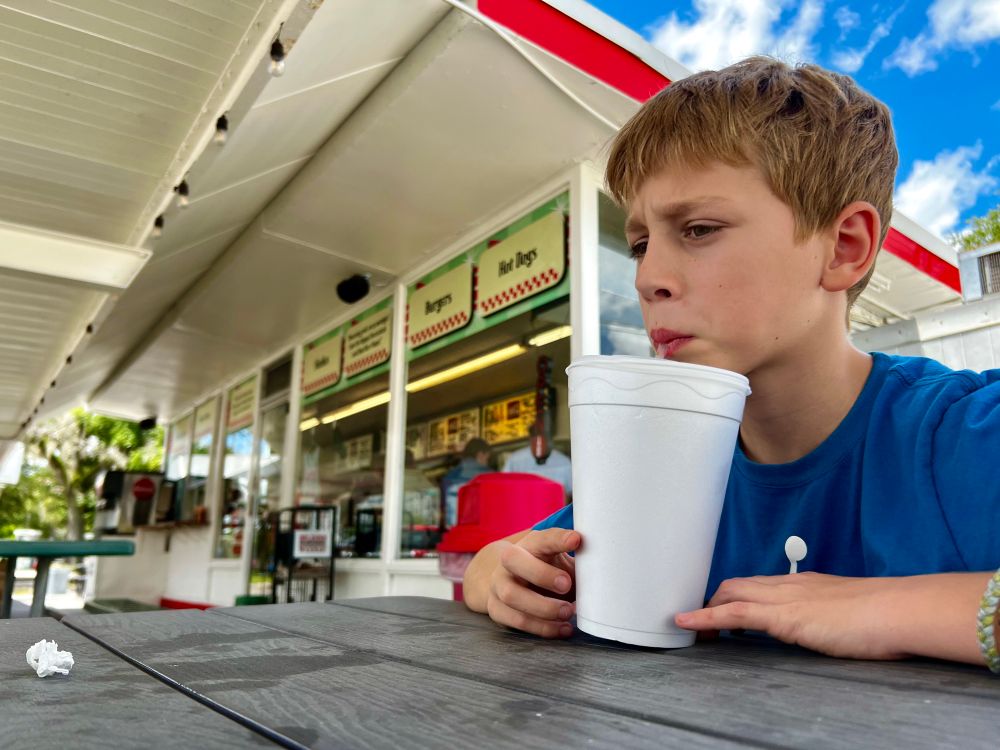 Waiting for our food at Kappy’s in Maitland. 