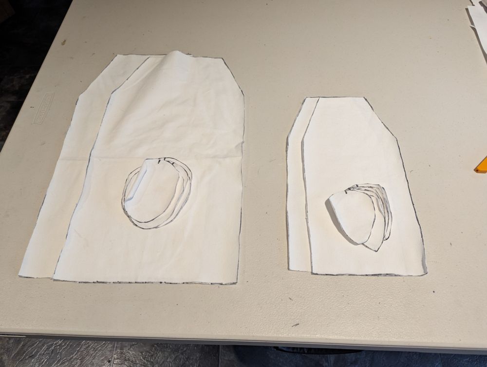 Cut out fabric for the pouches. 