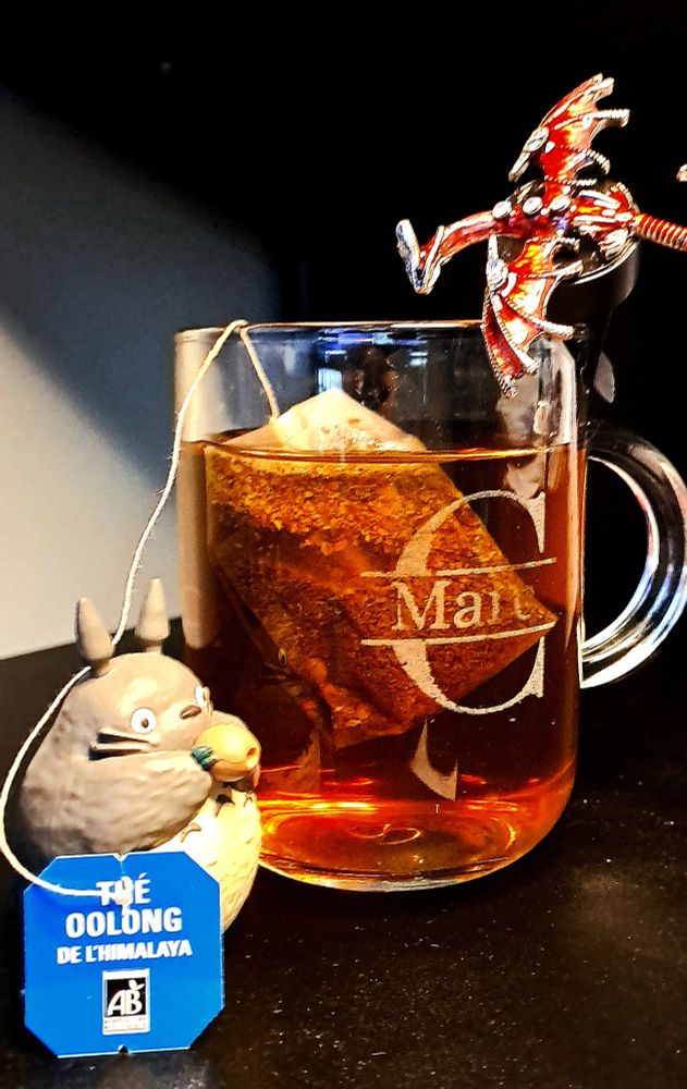 Photo of tea with a dragon and totoro