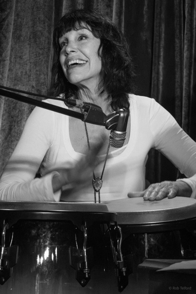 Jody Linscott playing congas