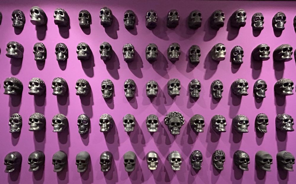 Wall with several skulls