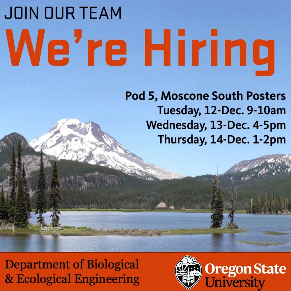 Tenure track faculty positions and MS / PhD opportunities in ecological engineering