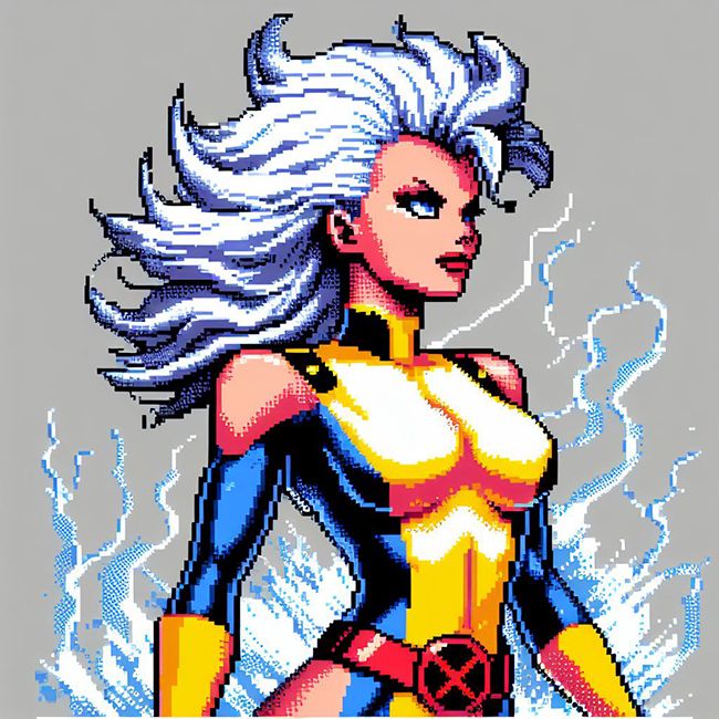 Storm from The X-Men 16bit pixel art!