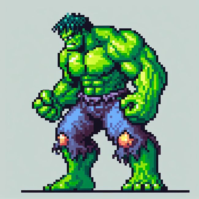 The Incredible Hulk 16bit pixel art!