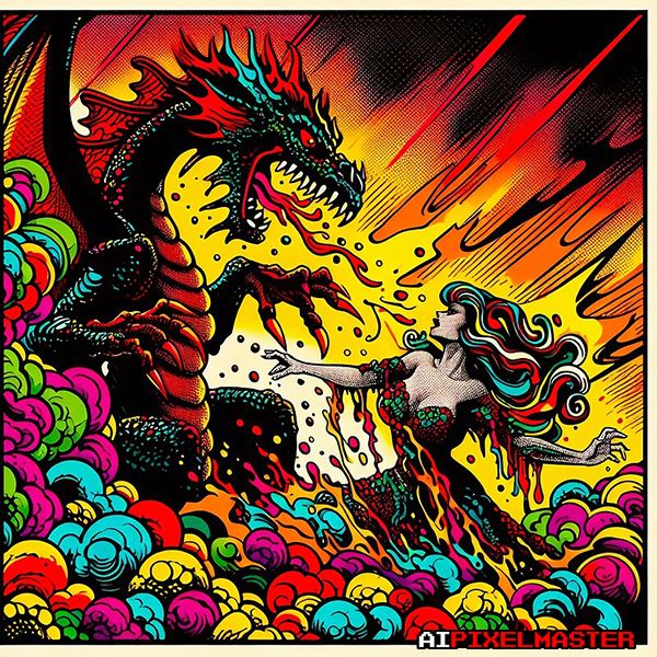 Trippy Psychedelic Dragon VS. Sorceress Magic Battle!
The Sorceress hunting dragons all across the countryside! Available as sticker, print, mug & more: https://www.redbubble.com/shop/ap/157663432