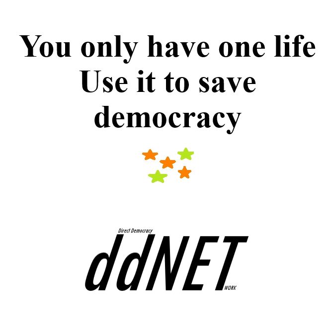 You only have one life to live. Use it to save democracy. 

5 star logo / ddNET logo
