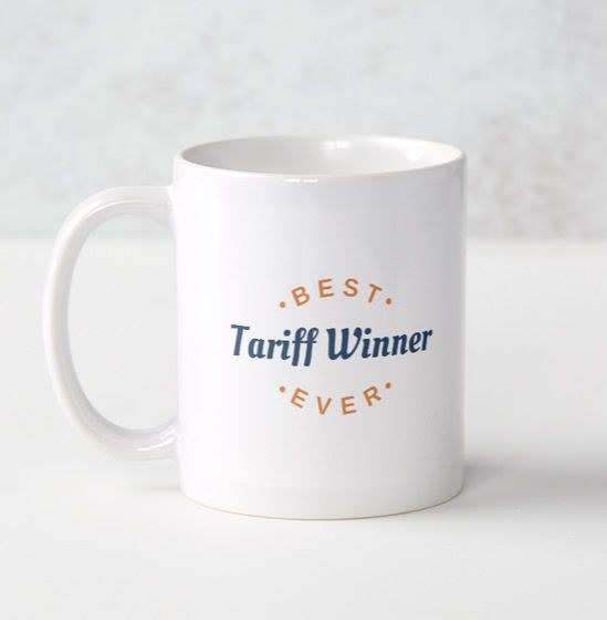 A white mug from Zazzle or whatever that says "Best Ever Tariff Winner" so Trump can have a prize and claim he won and fuck off for at least a few hours