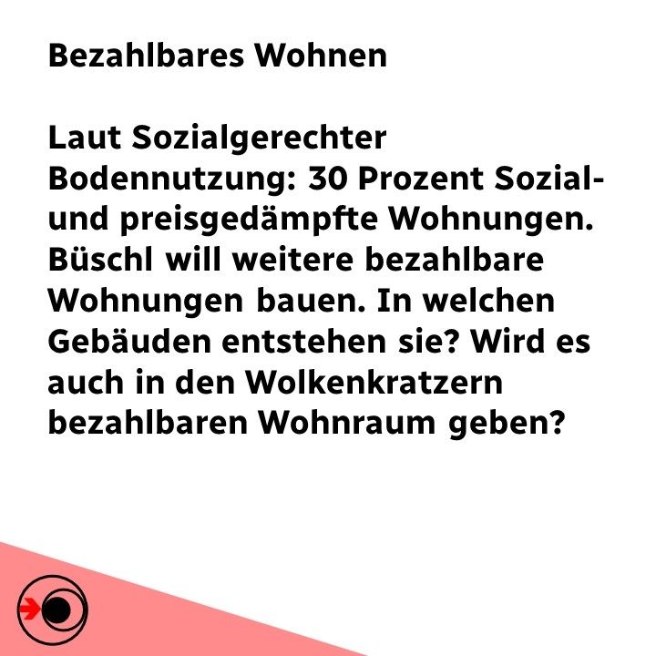 Bezahlbares Wohnen: entstehen auch in den Türmen bezahlbare Wohnungen?
