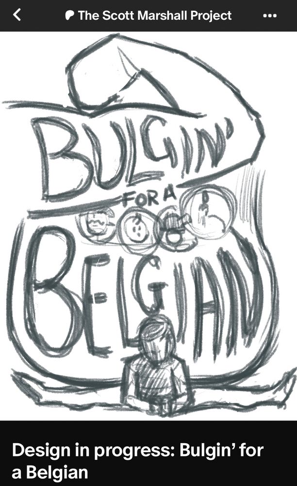 “Bulgin’ for a Belgian” illustration