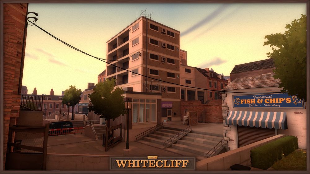 A screenshot of my Dover based MvM map, MvM_Whitecliff