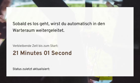 Bin im Warteraum für die Warteschlange, um Tickets für ein Heimspiel des #fcsp zu erwerben.