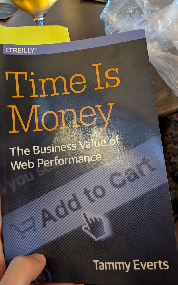 Book with title Time is Money, business value of web performance. 