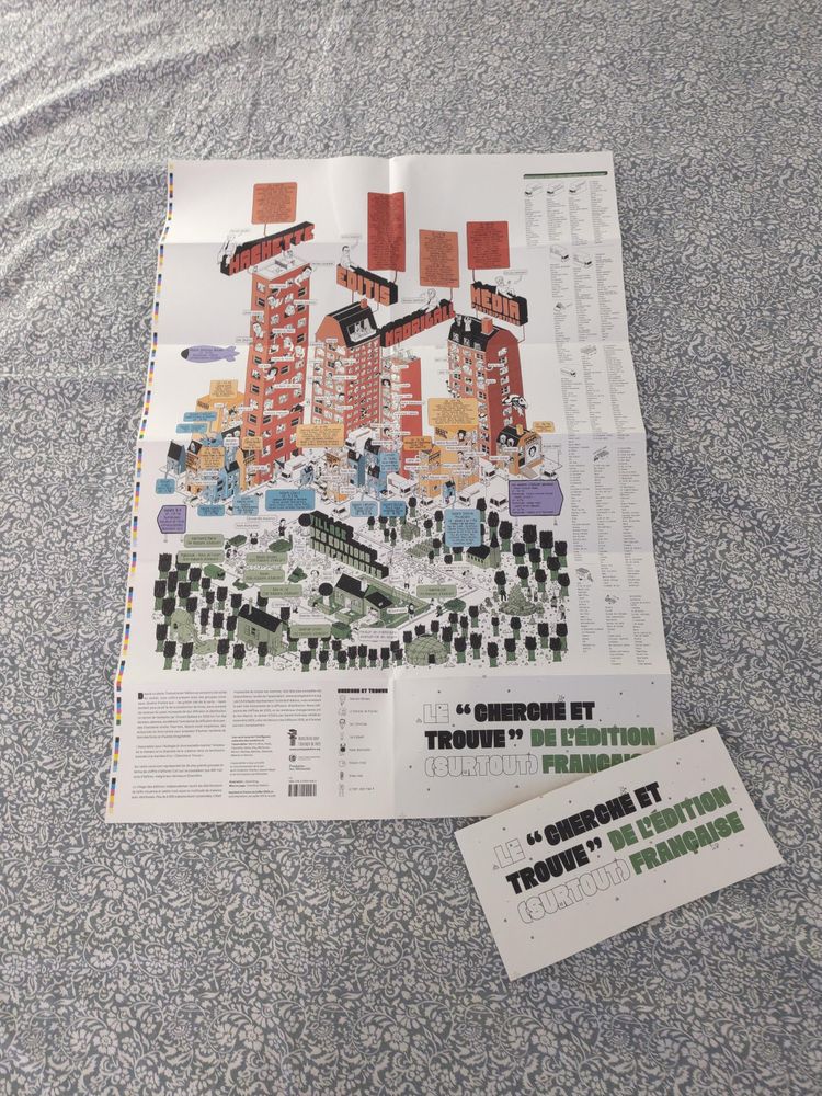 Photo de la carte 
Le cherche et trouve de l'édition (surtout) française sur mon dessis de lit que j'ai prise moi même avec mon téléphone