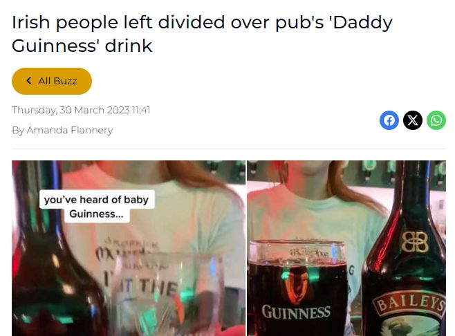 Daddy 2025 guinness cocktail