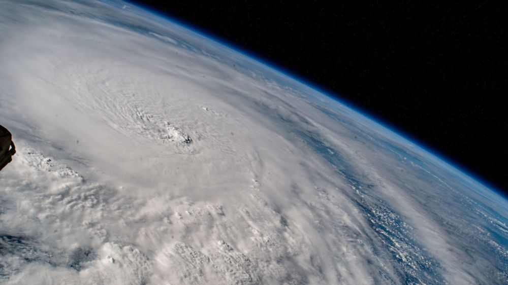 A satellite photo of Hurricane Milton over the Gulf of Mexico, taken from the International Space Station. At the time, it was a category 4 storm.