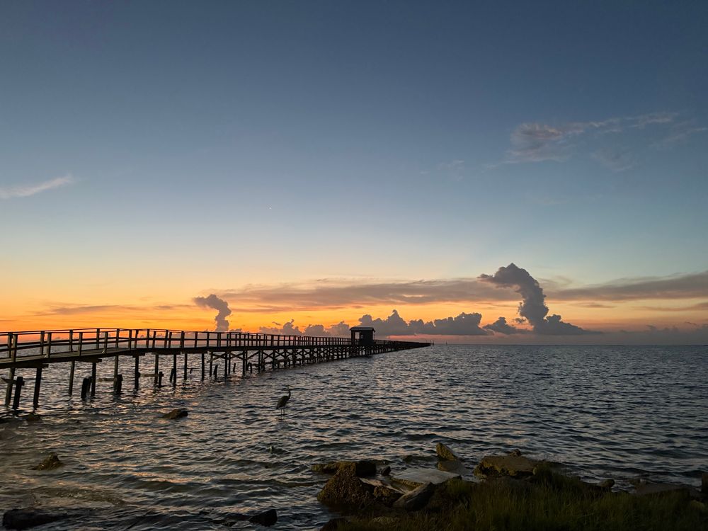 Dawn on Aransas Bay. 
Not shown: an anxious monkey watching the world fall into Chaos. 