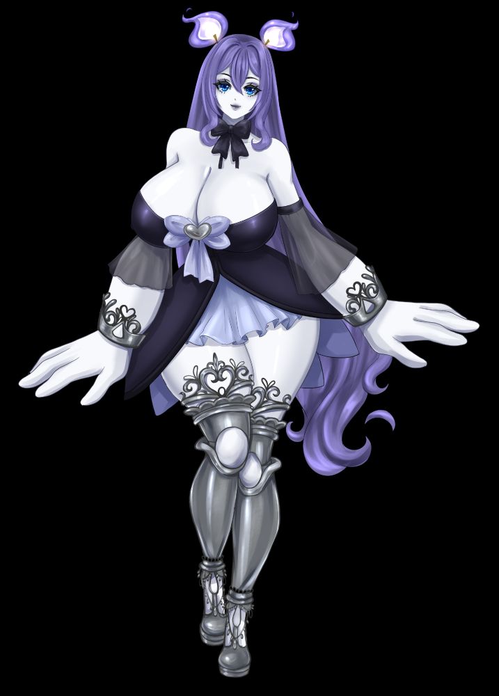 Viola. Candlegiest monster girl who has hair buns made of fire. Is also a magical girl. 