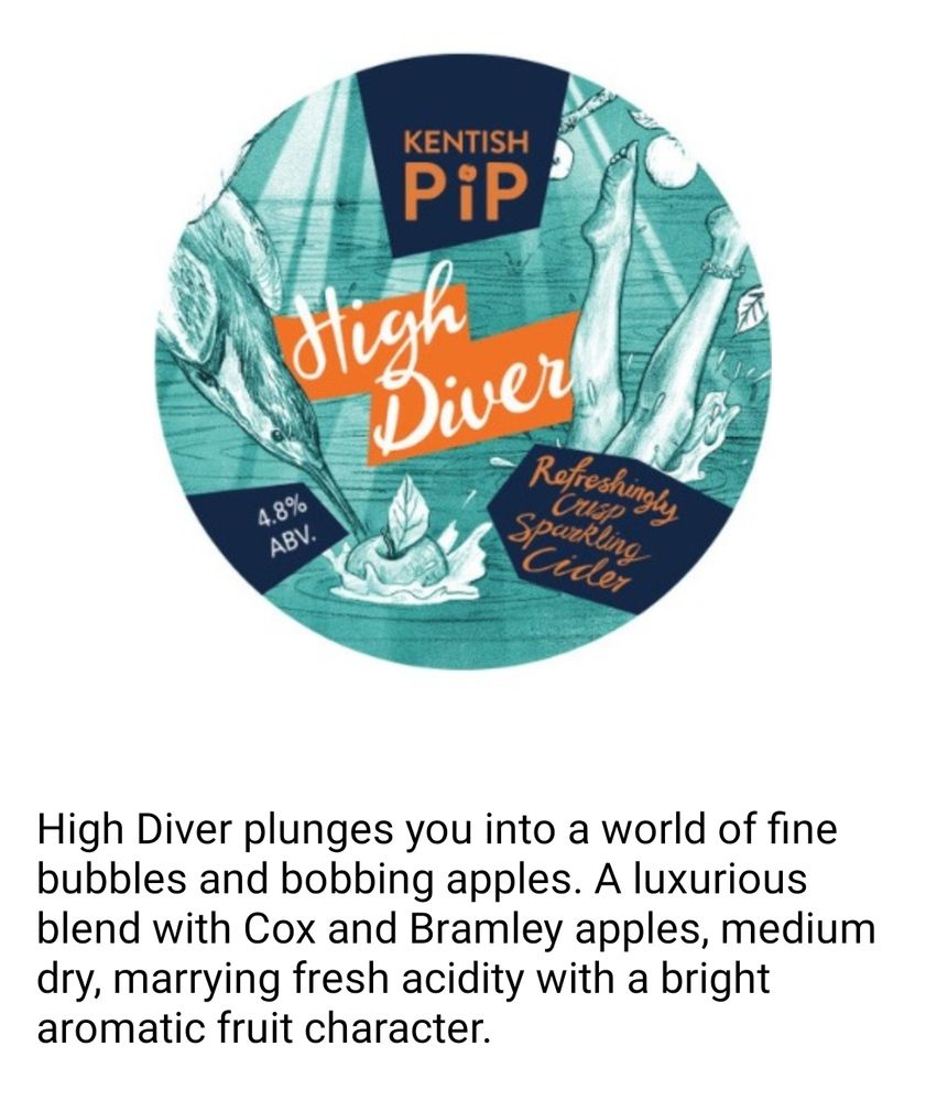 Kentish Pip High Diver pump badge.