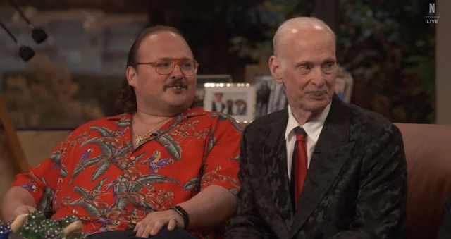 Stavros Halkias and John Waters 