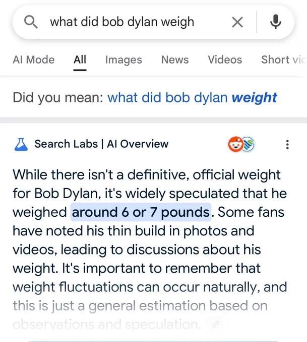 A Google search for 