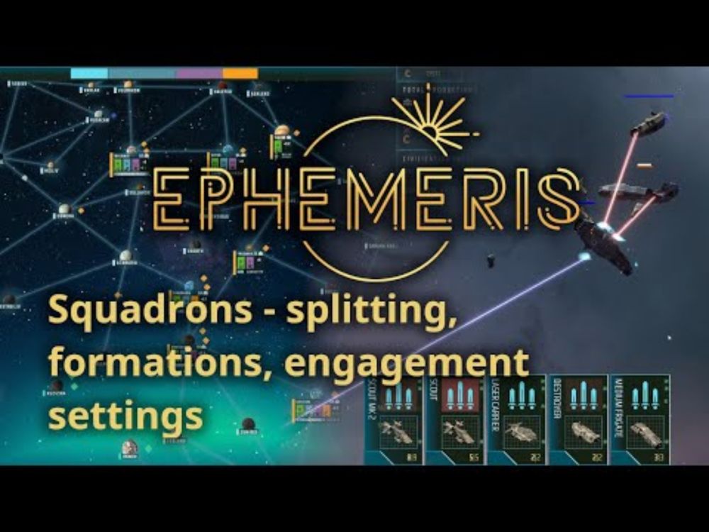 Squadrons - splitting, formations, engagement settings
