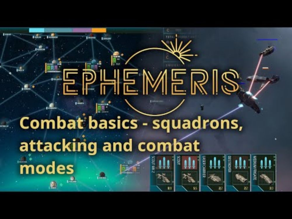 Ephemeris combat basics - squadrons, attacking, fleeing and combat modes