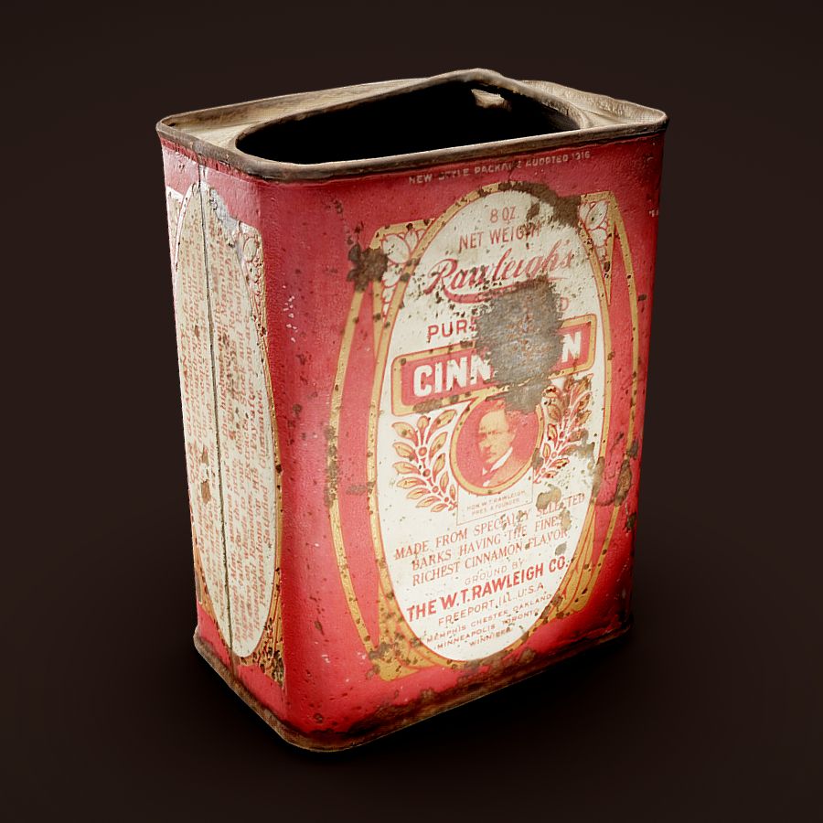 Antique Red Rawleigh's Cinnamon Tin model thumbnail.